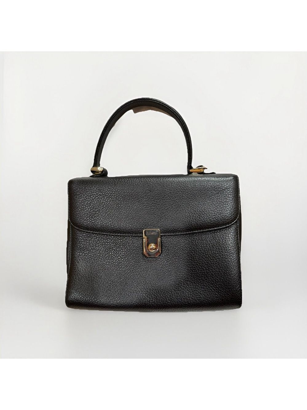 Burberry Leather Top Handle Satchel Bag With Nova Check Lining with COA